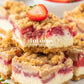 Strawberry Crumble Cheesecake Bars- Exclusive